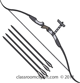 Archery bow and arrow clipart 