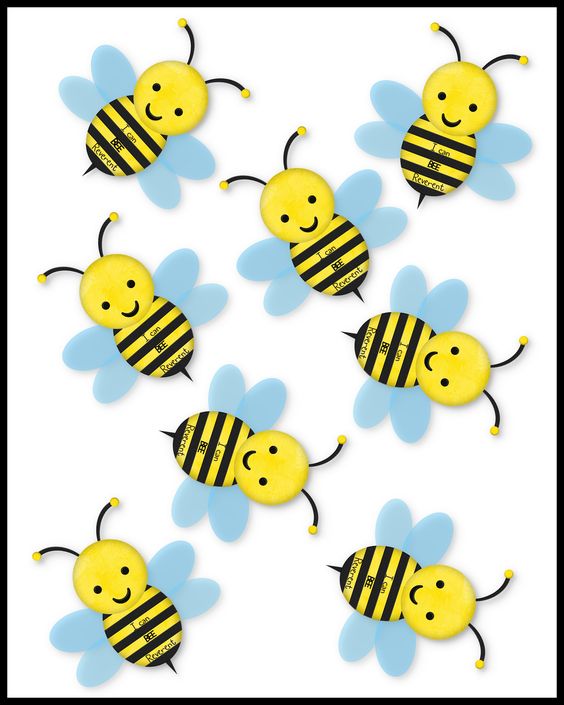 cartoon bee and beehive image 