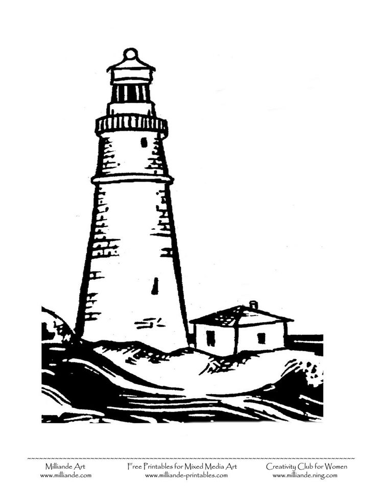Christian Lighthouse Clipart Black And White 