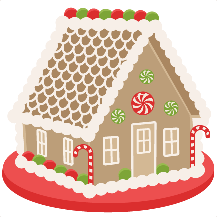 Simple gingerbread house clipart 