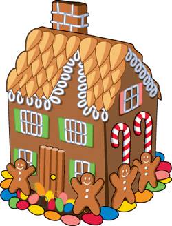 Christmas clip art gingerbread house 