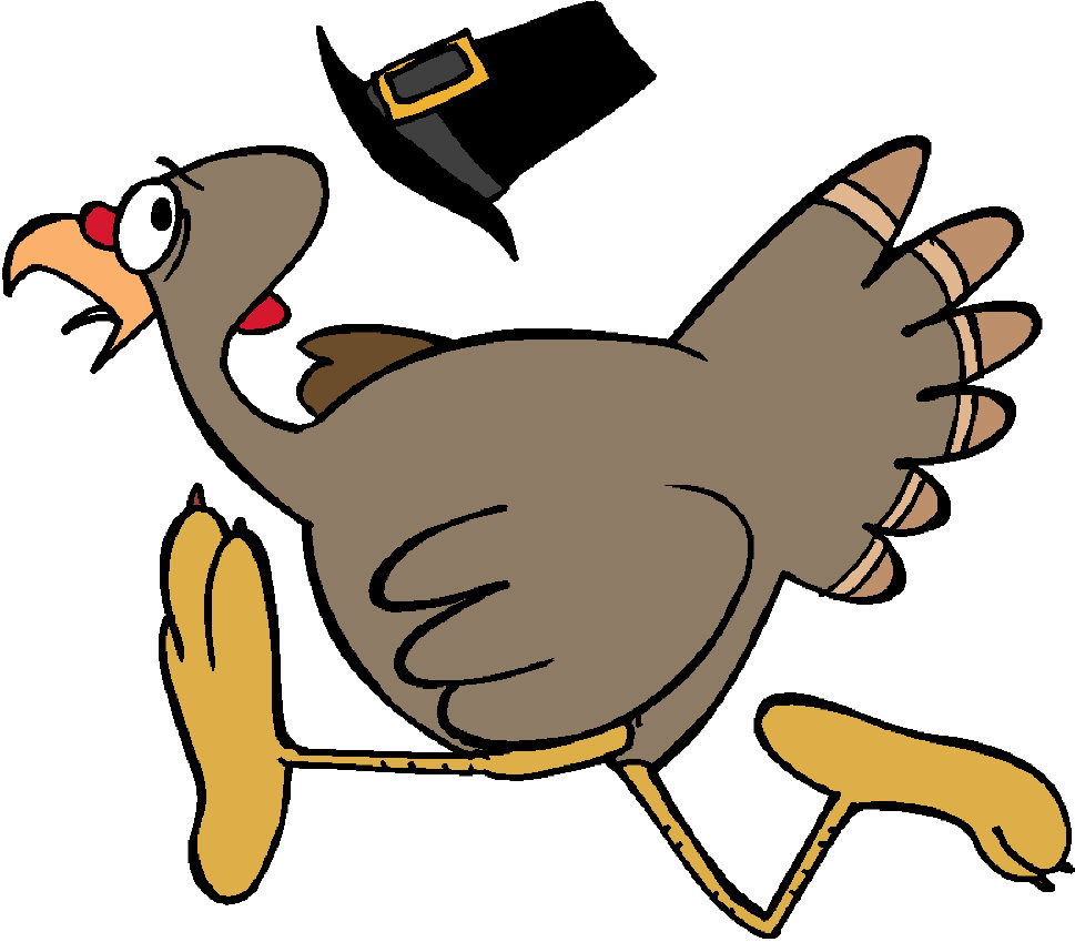 Running Turkey Clipart 