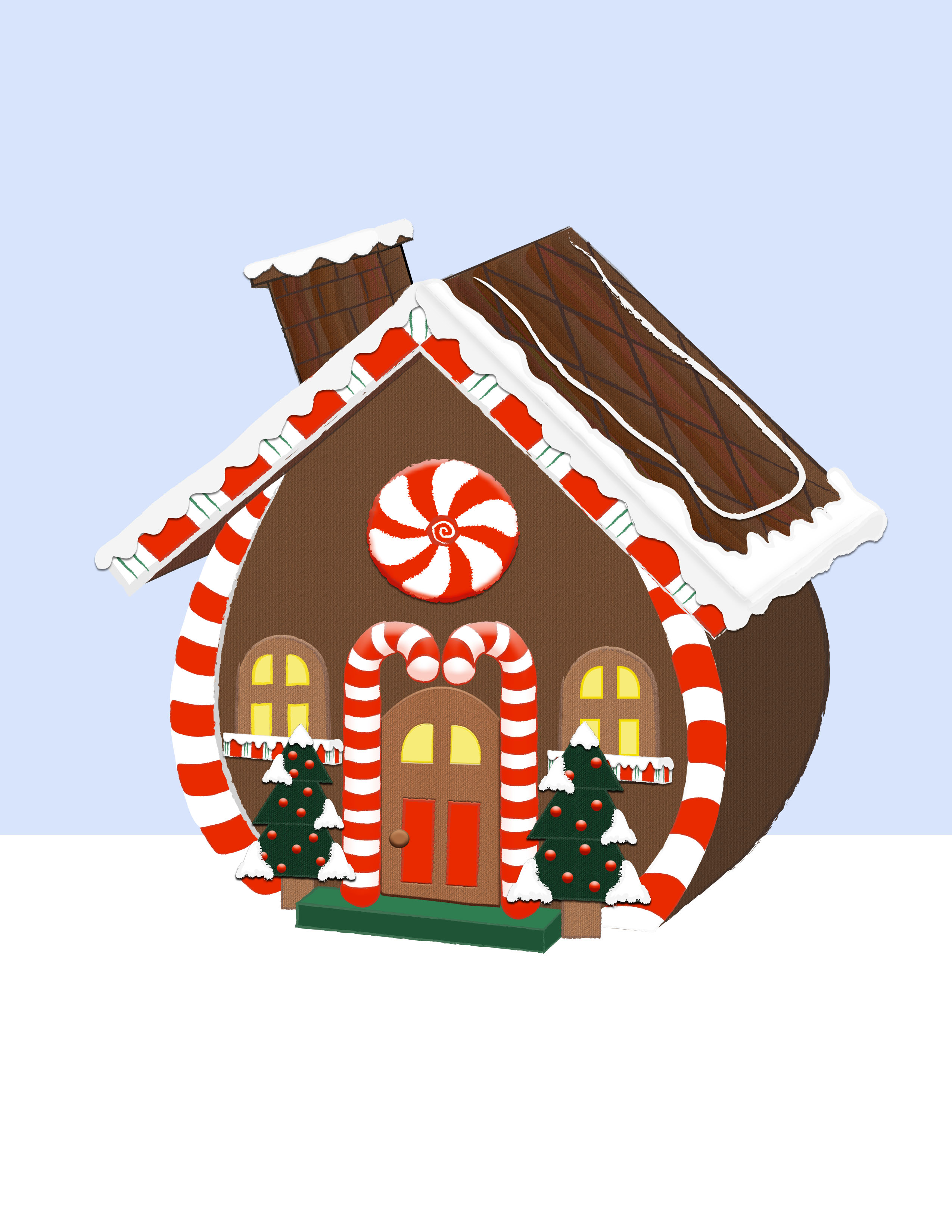 Gingerbread house clip art free 