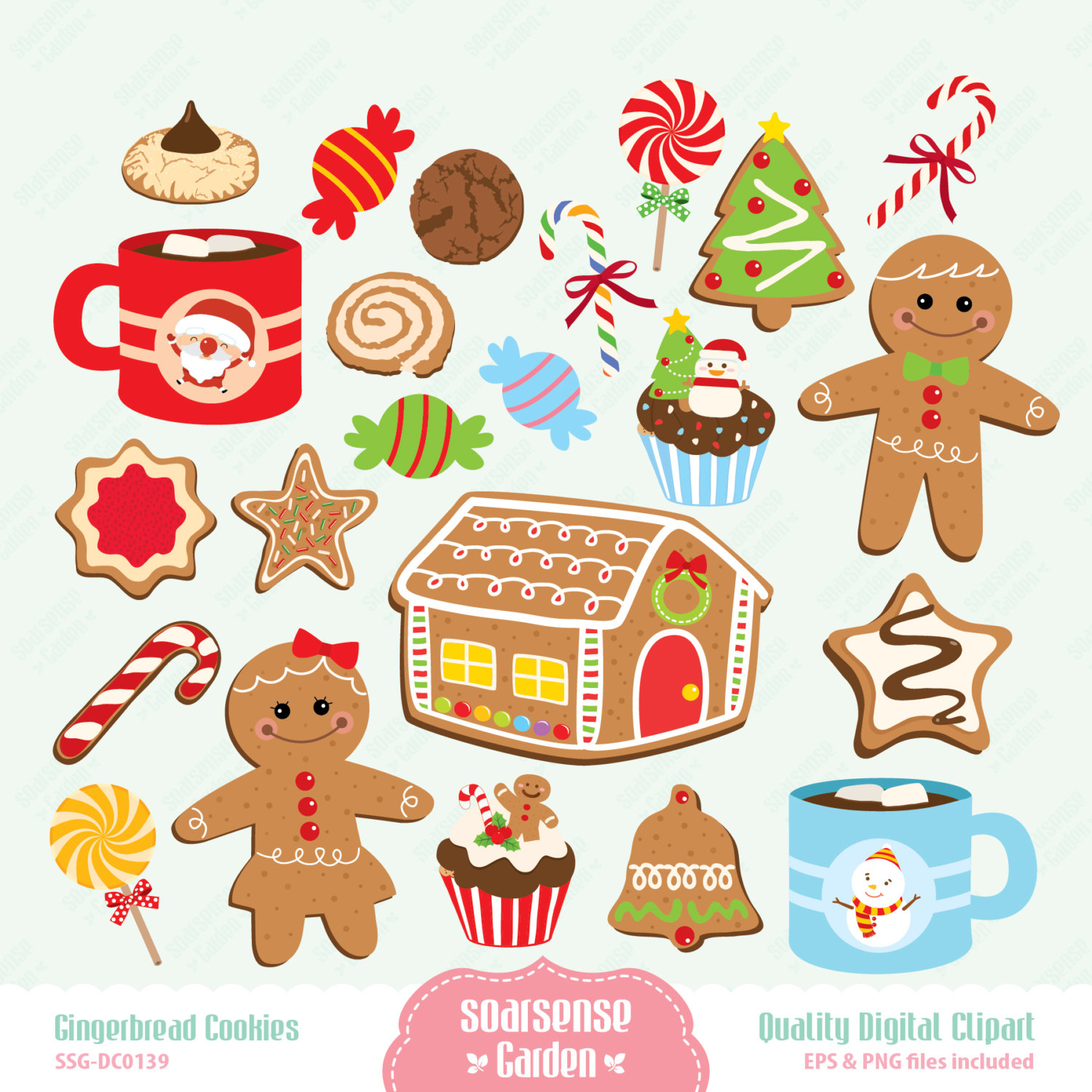 Clipart gingerbread house 