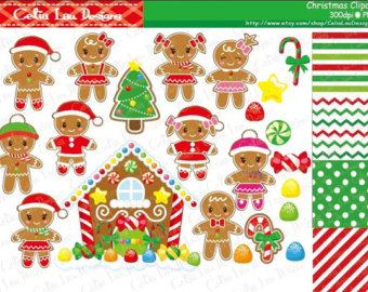 gingerbread house clipart � Etsy 