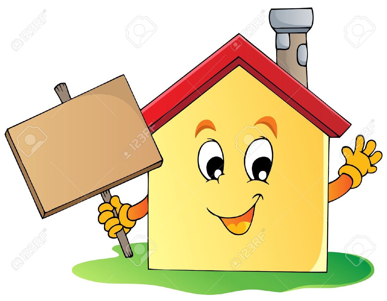 clipart yellow house - photo #35