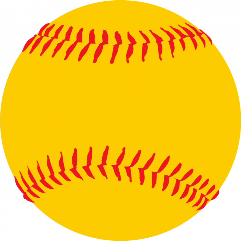 Yellow softball clipart 