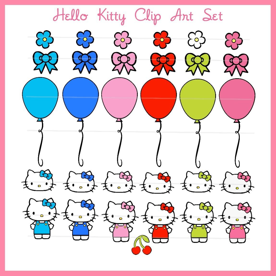 35+ Hello Kitty With Balloons Clipart 