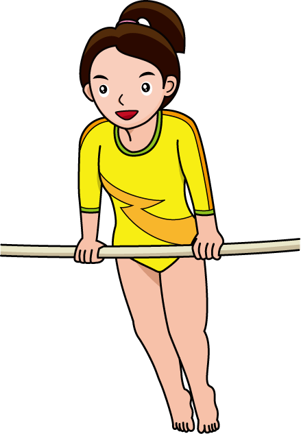 Girl doing gymnastics clipart 