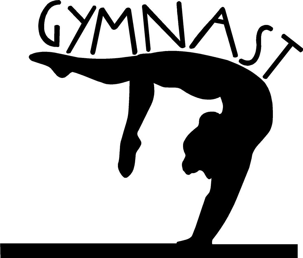Gymnastics Girl Clipart Black And White 