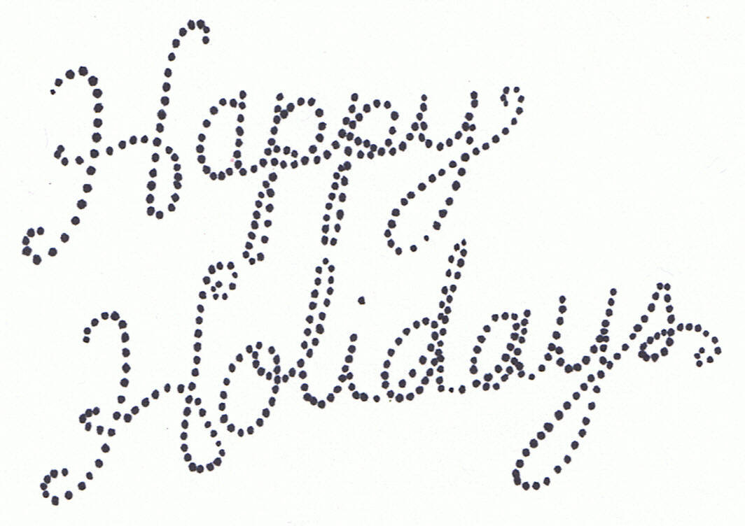 Happy Holidays Black And White Clipart 