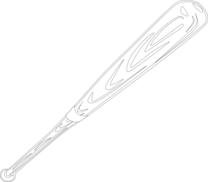 White Baseball Bat Clip Art at Clker 