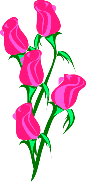 Bunch Of Pink Roses Clip Art at Clker 