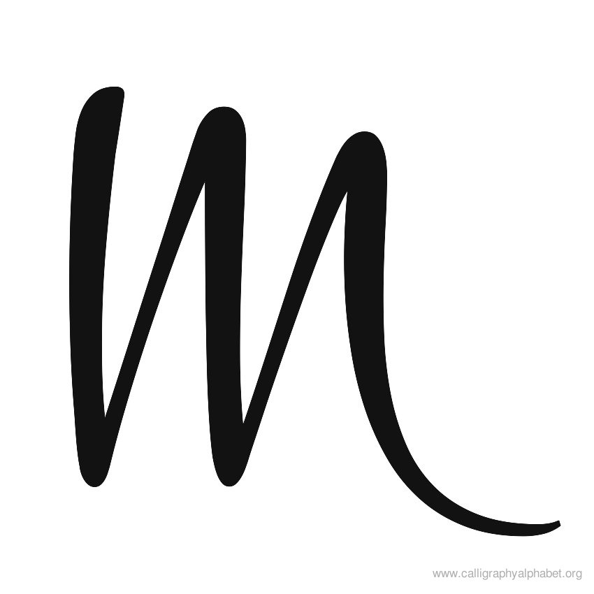 Calligraphy Alphabet M 