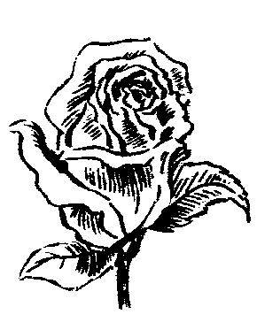 Rose Silhouette Clipart 