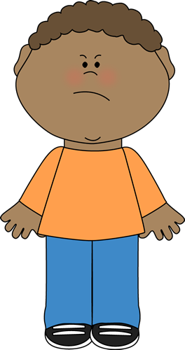 Mad little boy clipart 