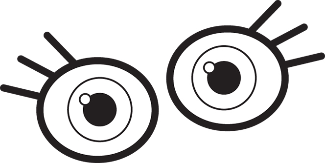 Monster eyes clipart black and white free 