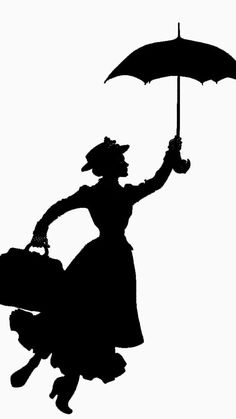 Mary Poppins Silhouettes // A spoonful of sugar Silhouette 