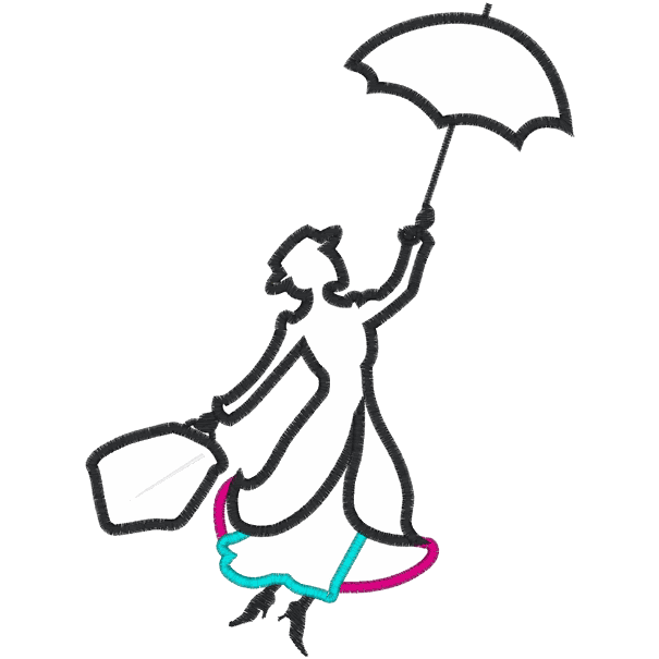 Mary Poppins Silhouette Clip Art 49165 