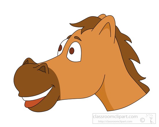 Horse face clip art 