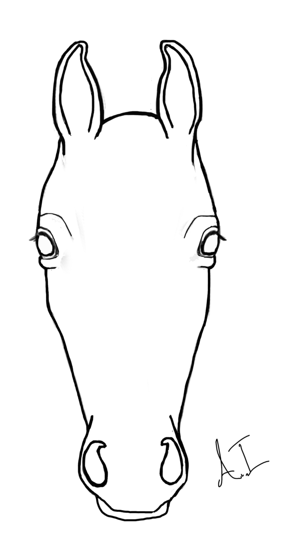 Horse Face Clip Art 