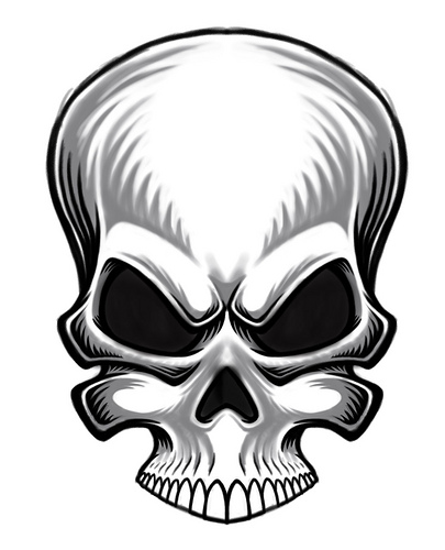 Evil Skull Cartoon 
