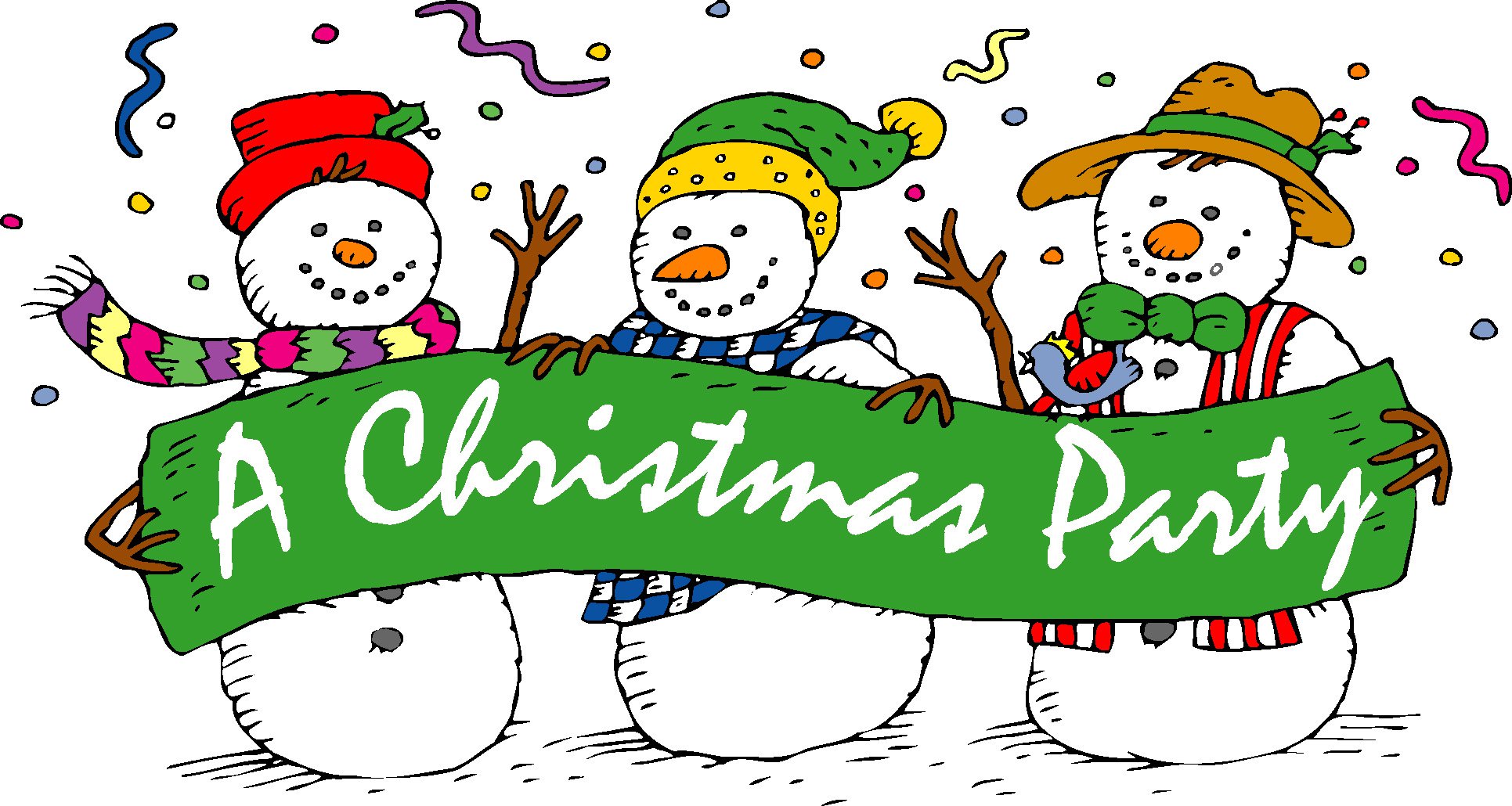 School christmas party clipart 