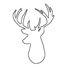 Deer Head Silhouette stencil for diy sweater 