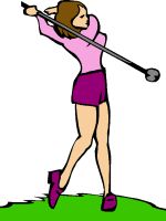 Women Golfers Cartoon Graphics