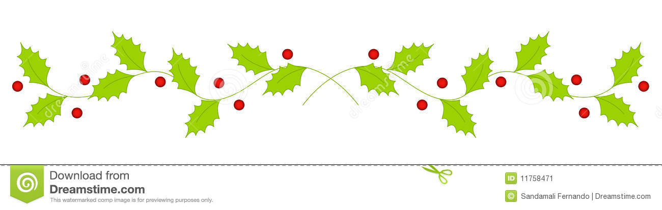 Christmas Page Divider Clipart 