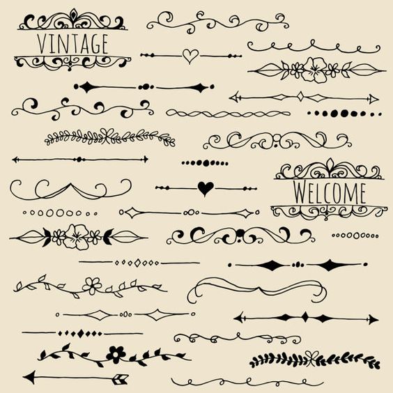 CLIP ART: Chalkboard Text Dividers // Plus Photoshop Brushes 