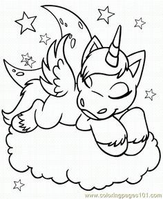 Unicorn clipart coloring pages difficult to color 
