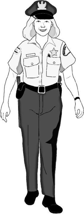 Police Woman Clipart 