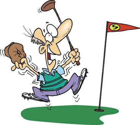Playing Golf Clipart 