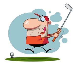 Old Man Golfer Clipart 