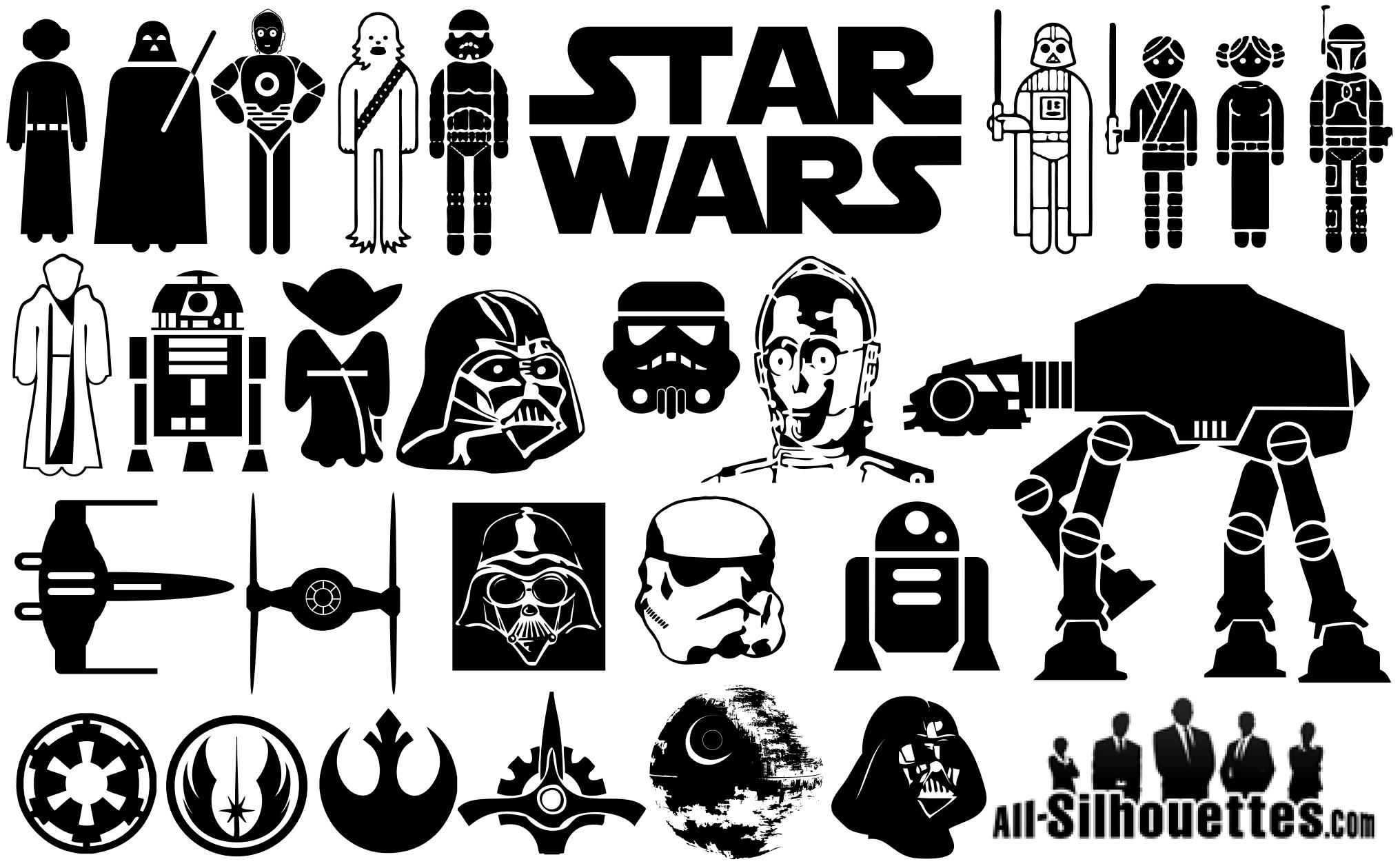 Free Star Wars Black And White Clip Art, Download Free Star Wars Black