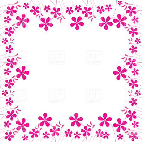 Pink Flower Frame Clipart 