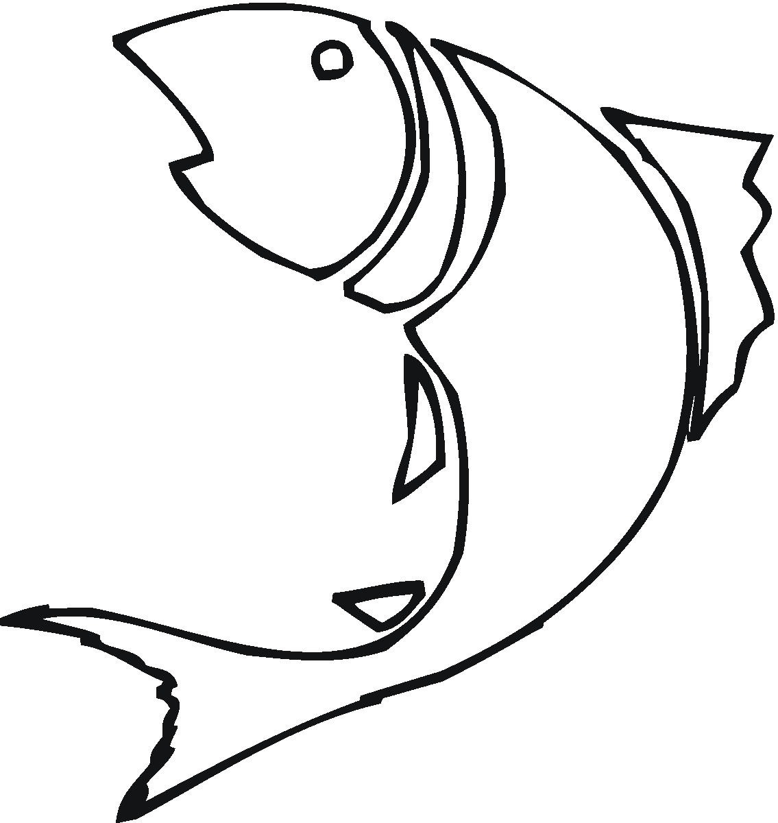 Bass Fish Outline Clip Art 