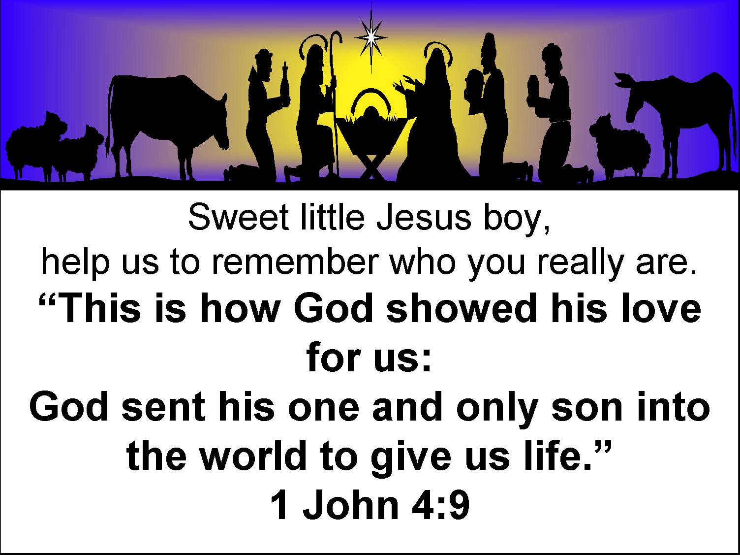 Religious Christmas With Scripture Clipart 