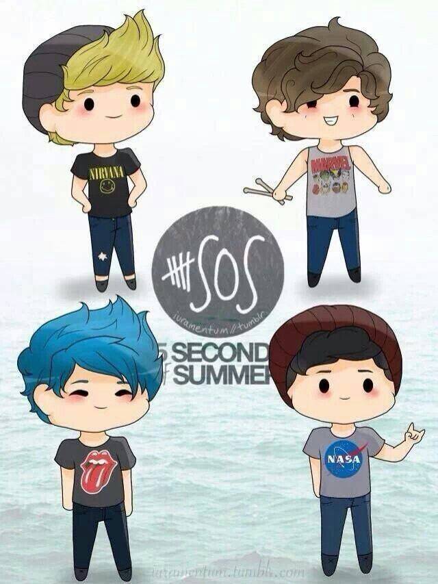 Drawing cuteness of 5 seconds of summer 
