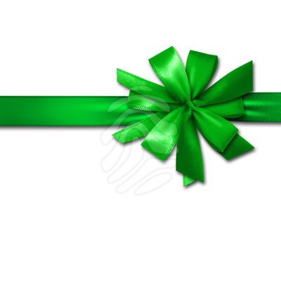 green ribbon bow clip art