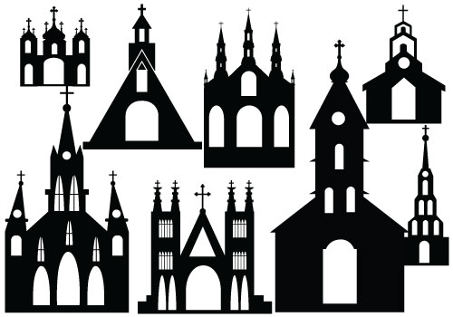 Church silhouette clip art 