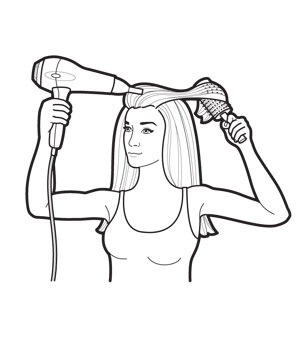 Blow Drying Hair Clipart 23997 
