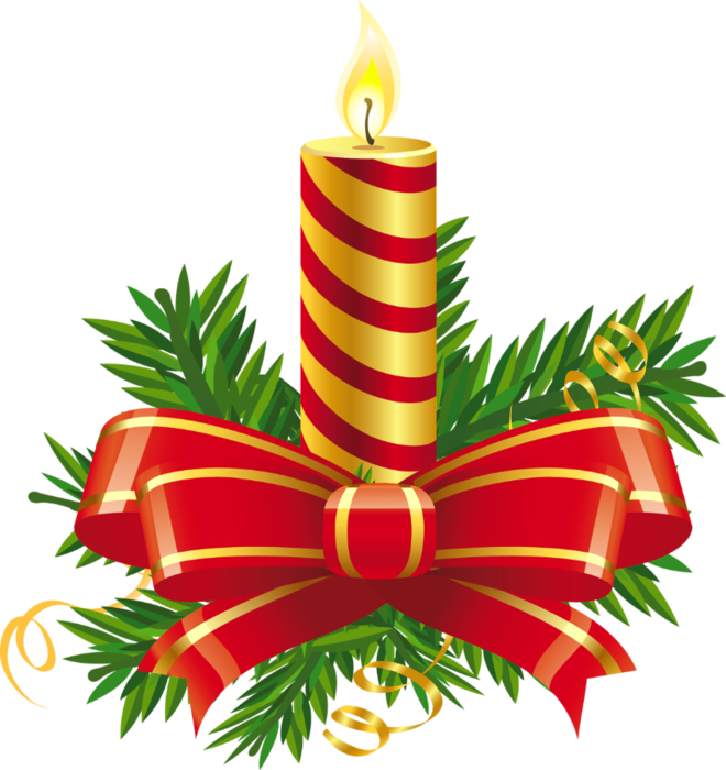 Transparent Christmas Red Candle PNG Clipart Picture 