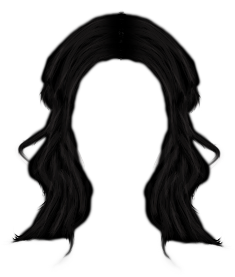 Long Black Hair Clipart 