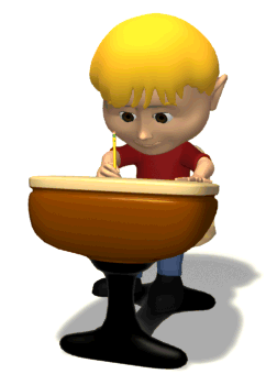 boy writing animated gif - Clip Art Library