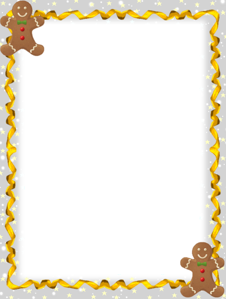 Gingerbread man border clip art page border and vector graphics Clip