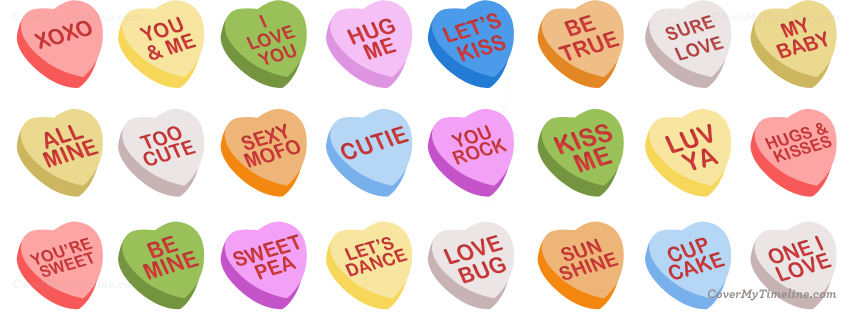 Valentines day heart sayings clipart 