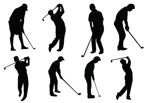 Golf Club Silhouette Clipart 