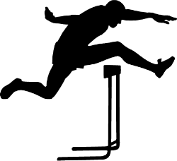 Track and field silhouette clipart 